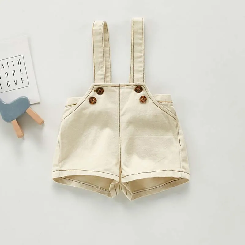 New Baby Overalls Boys Girls Denim Overalls Kids Jumpsuit Korean Fashion Children Denim Shorts