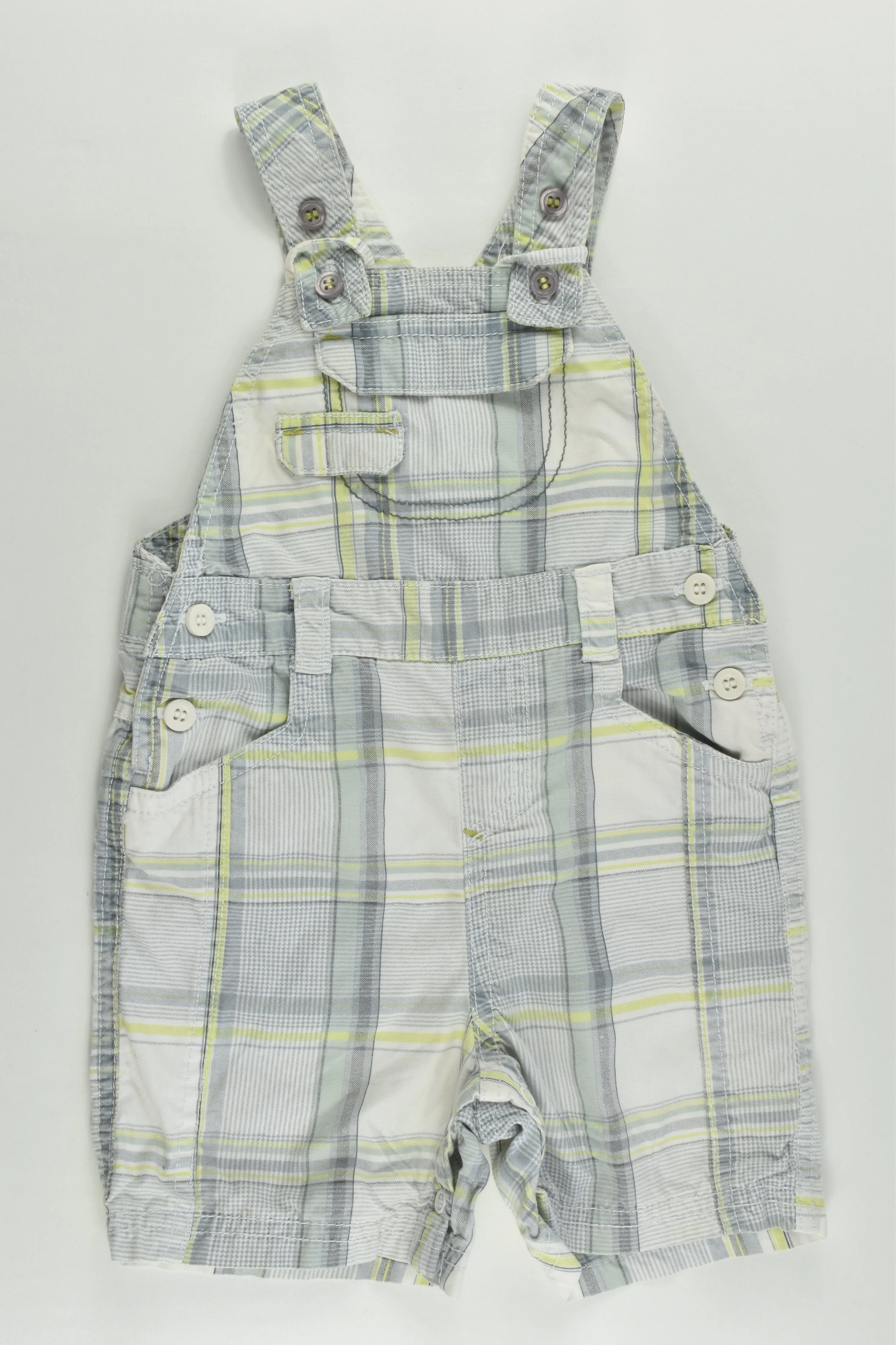 Next Size 0 (6-9 months) Short Checked Overalls