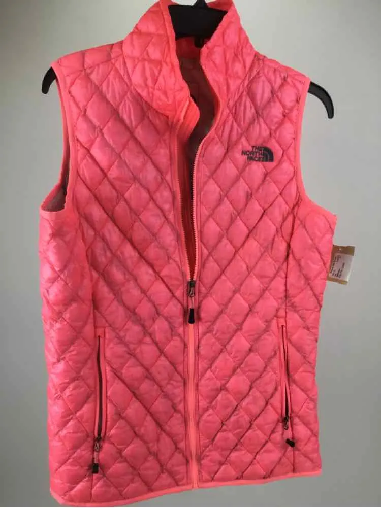 North Face Size S Bright Pink Quilted Vest