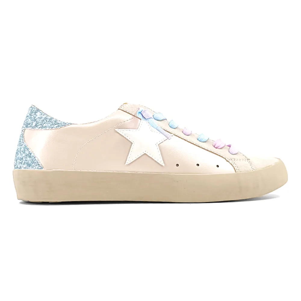 Paula Metallic Lace Up Sneakers