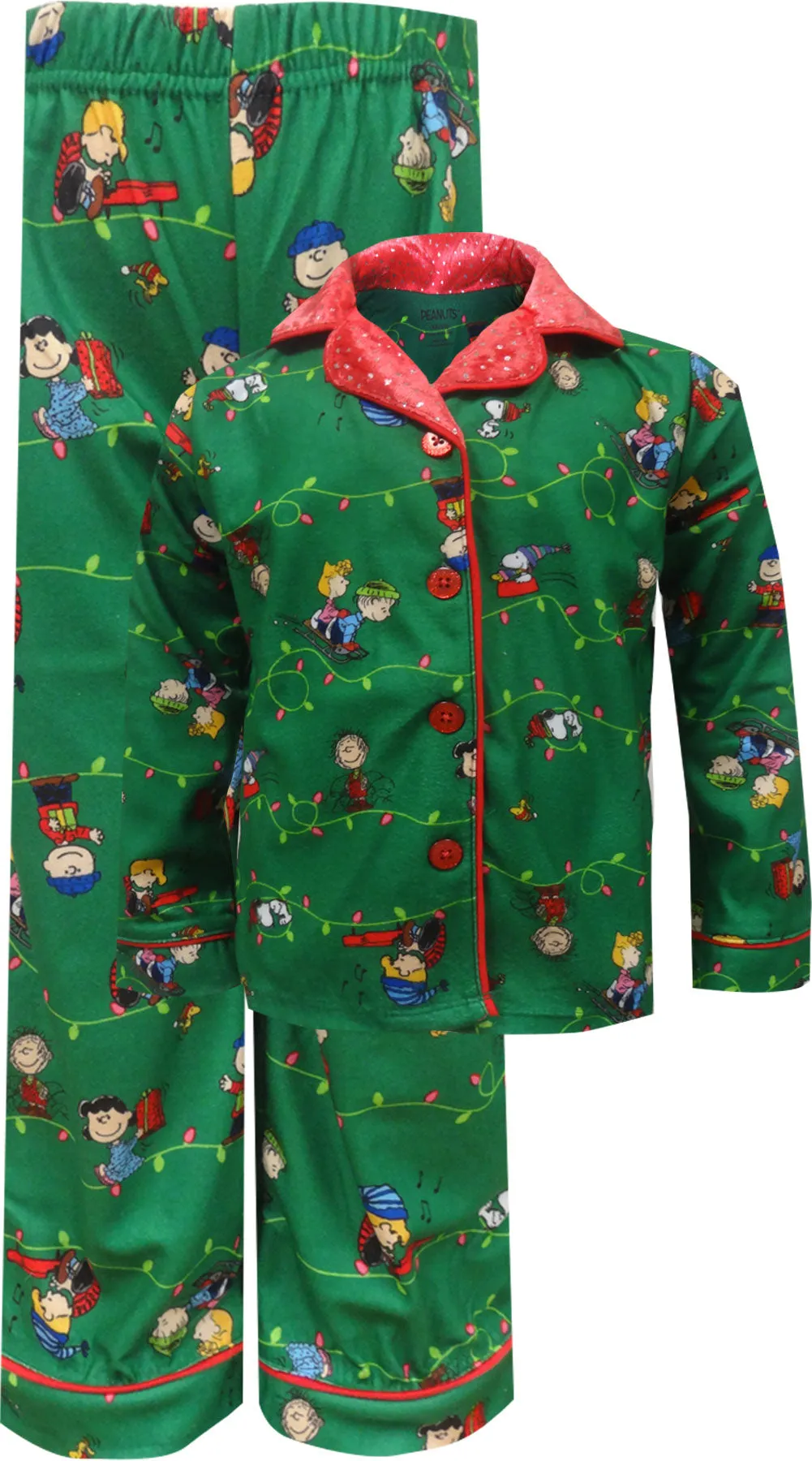 Peanuts Charlie Brown Christmas Traditional Toddler Girls Pajama