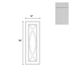 RTA - Elegant Shaker White - 12"W x 30"H - Wall Decoration Glass Door