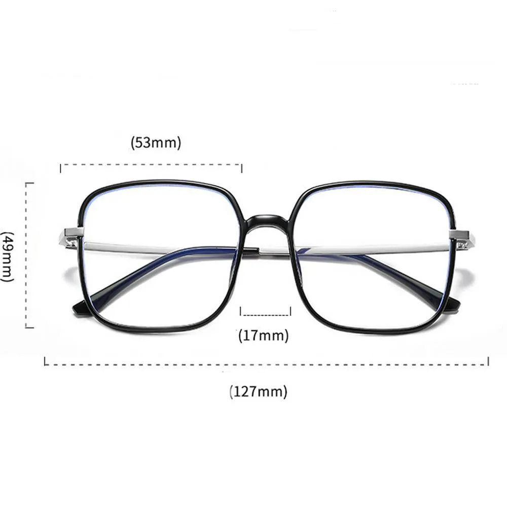 Star - Fashion Blue Light Blocking Computer Reading Gaming Glasses - Matte Black