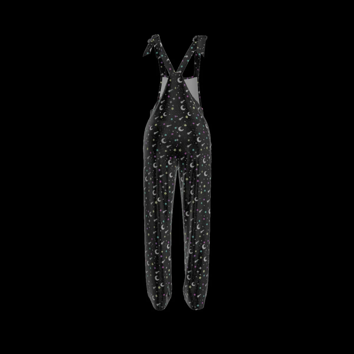 Starry Glitter Black Jumpsuit Overalls