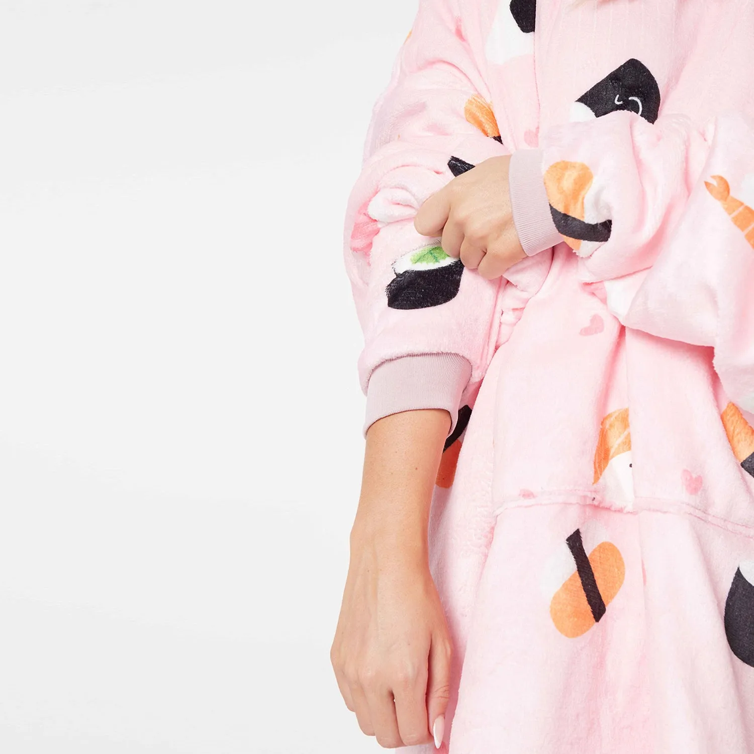 Sushi Pink Printed Hoodie