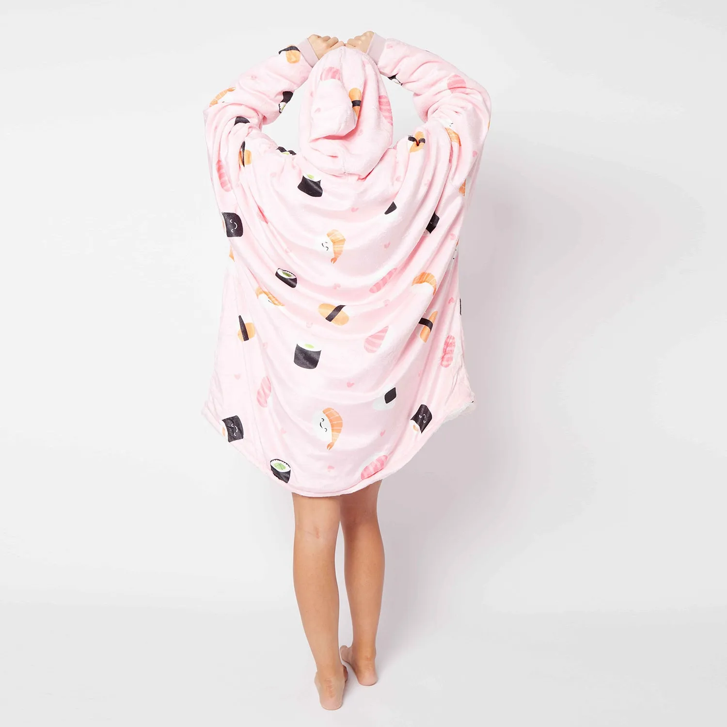 Sushi Pink Printed Hoodie