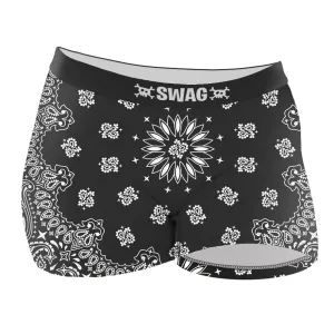 SWAG - 3" Women's Black Bandana Boy Short