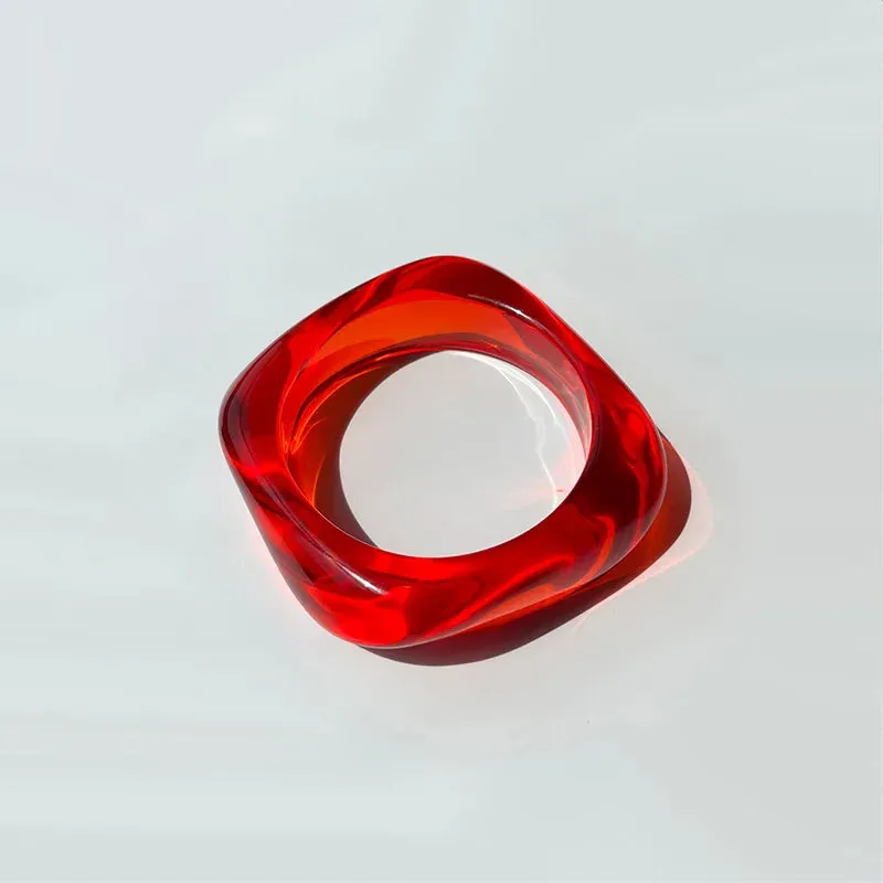 TEEK - Acrylic Colorful Square Resin Bracelet