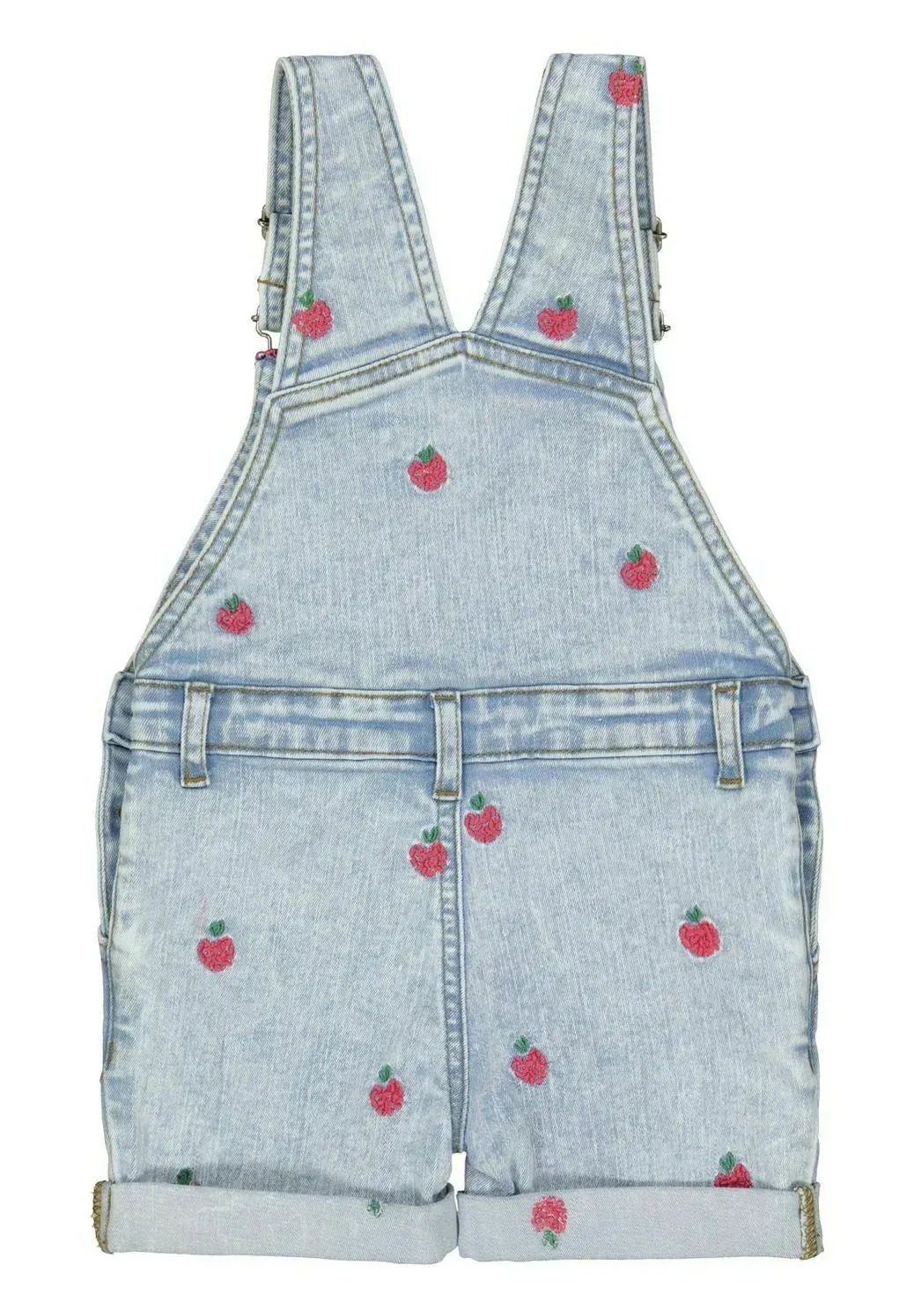 The Jayla Raspberry Denim Shortalls - BABY