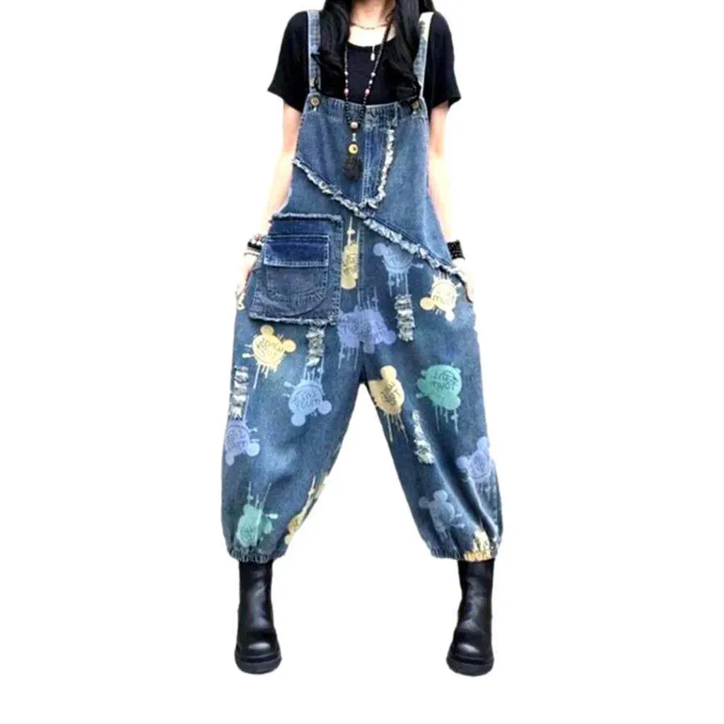 Vintage denim dungaree for ladies