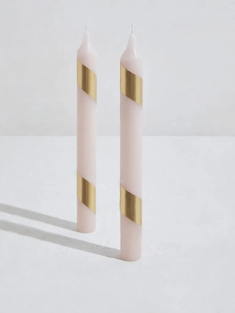 Westside Home Pink Tapered Candles (Set of 2)