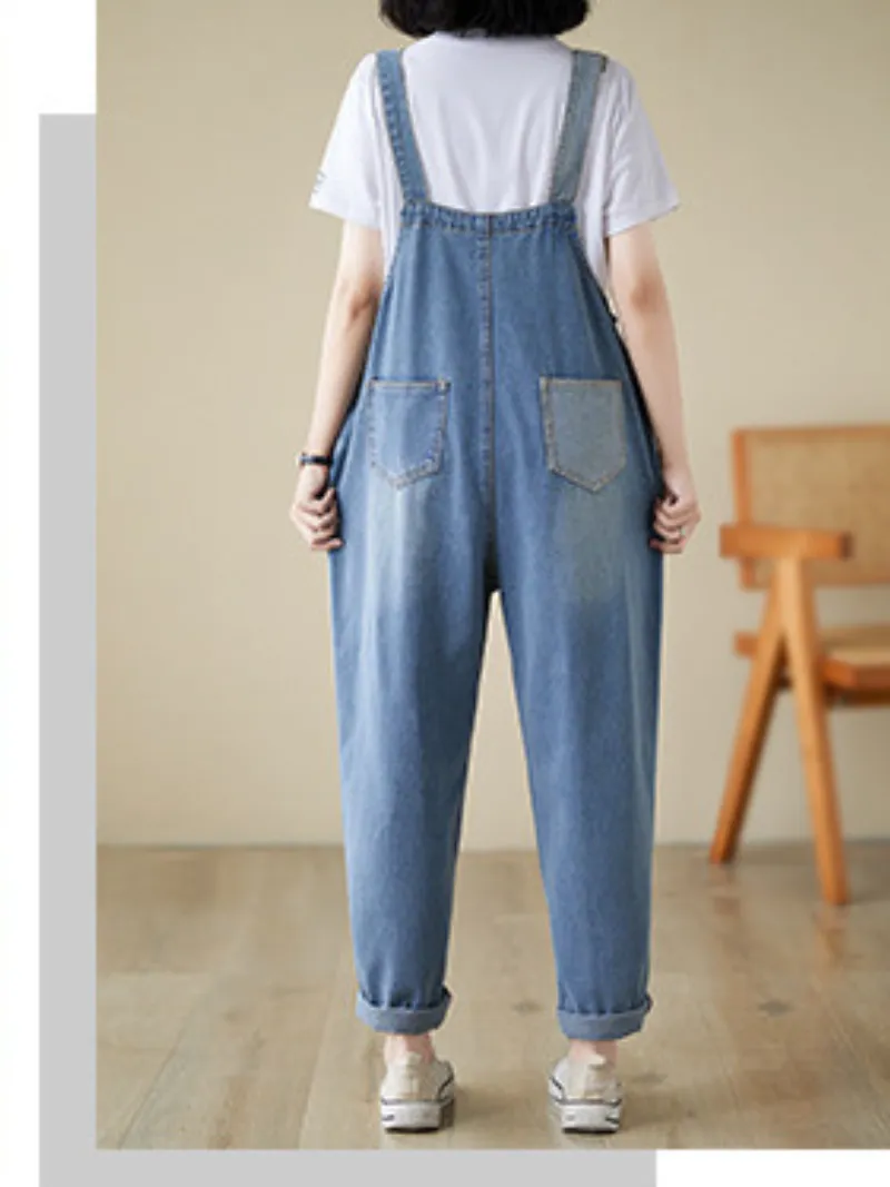 Women's Beach Wear Stylish Pockets Overalls Dungarees