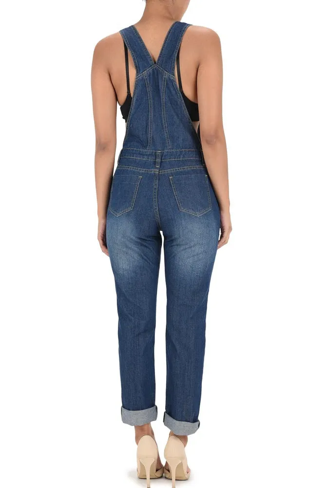 Women's Classic Style Skinny Overalls