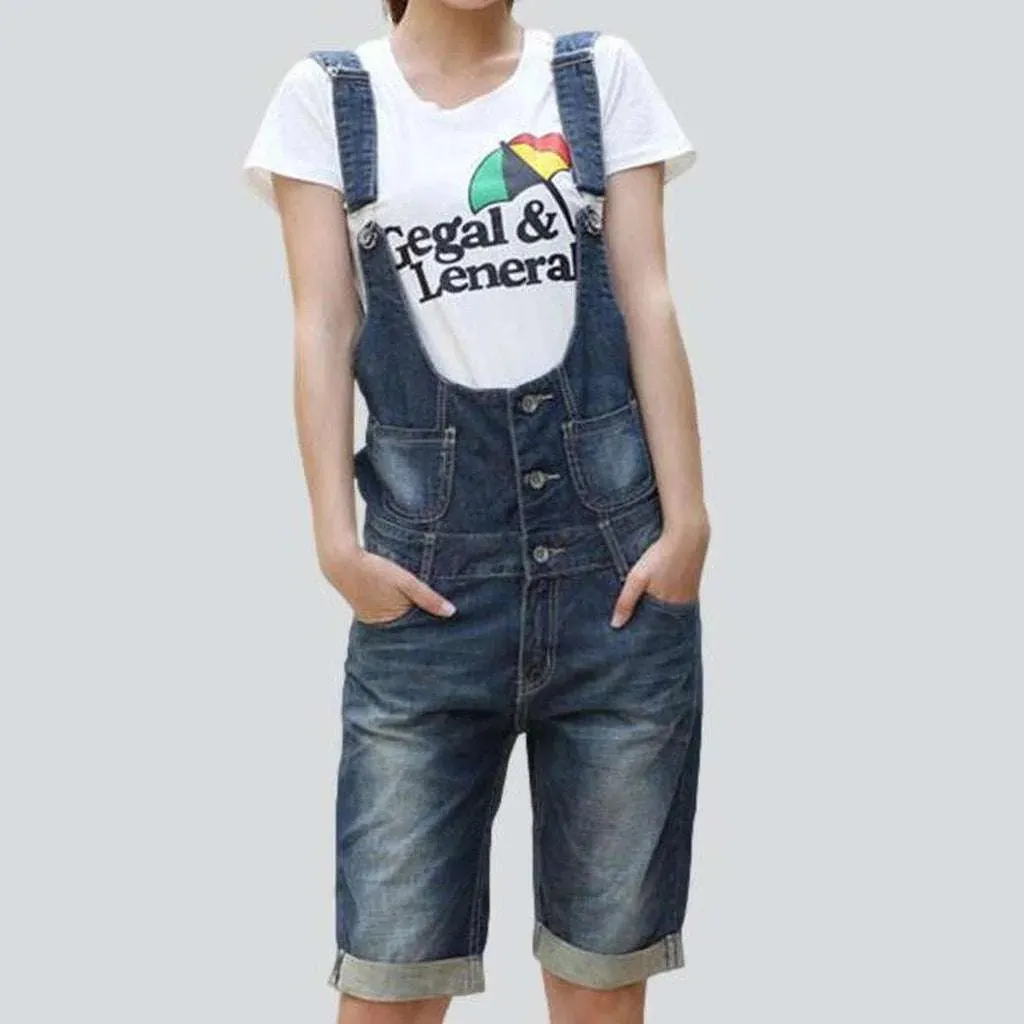 Women's jeans overall shorts