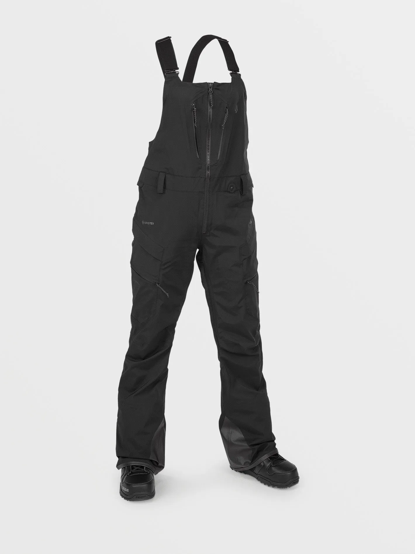 Womens Vs 3L Stretch Gore Bib Overalls - Black